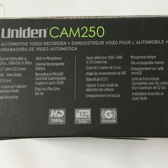 Uniden Cam250 Car Dash Camera Video Recorder - Picture 3 of 4